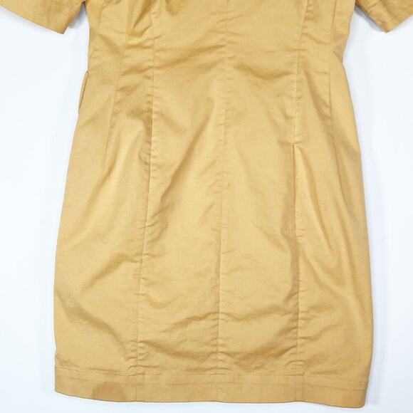 & Other Stories Fitted Button Wrap Mini Dress Dusty Yellow NWOT - Picture 8 of 13